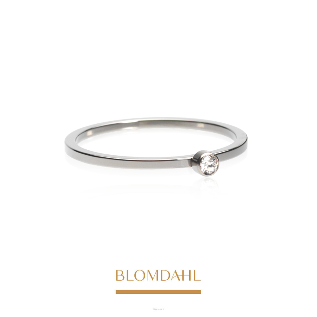 Pierścionek Bezel Tiny Crystal