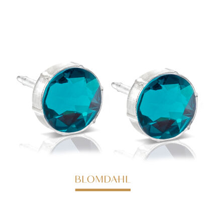 Hypoallergenic Blue Zircon 6 mm Earrings