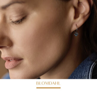 Kolczyki hipoalergiczne Bicone Aquamarine 6 mm - 3