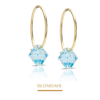 Hypoallergenic Bicone Aquamarine 6 mm Earrings