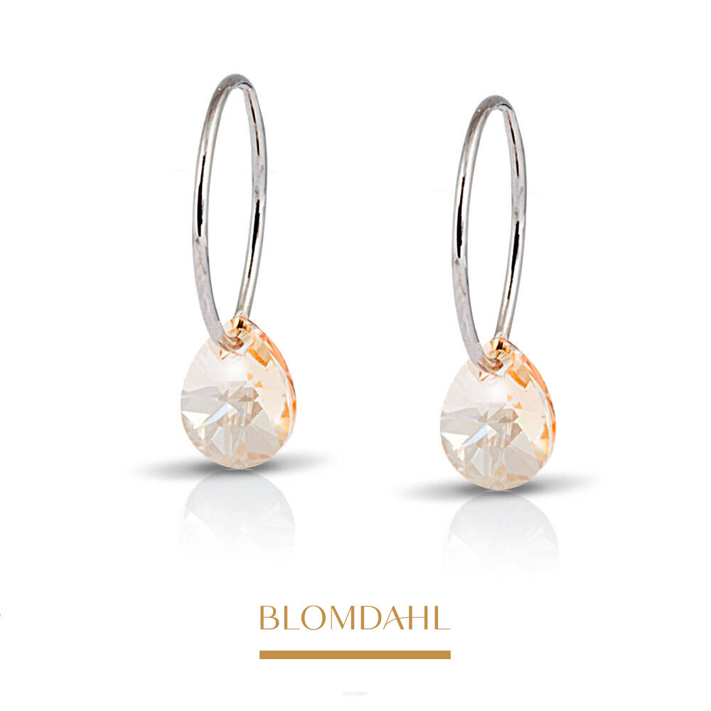Hypoallergenic Earrings Drop Golden Shadow 8 mm