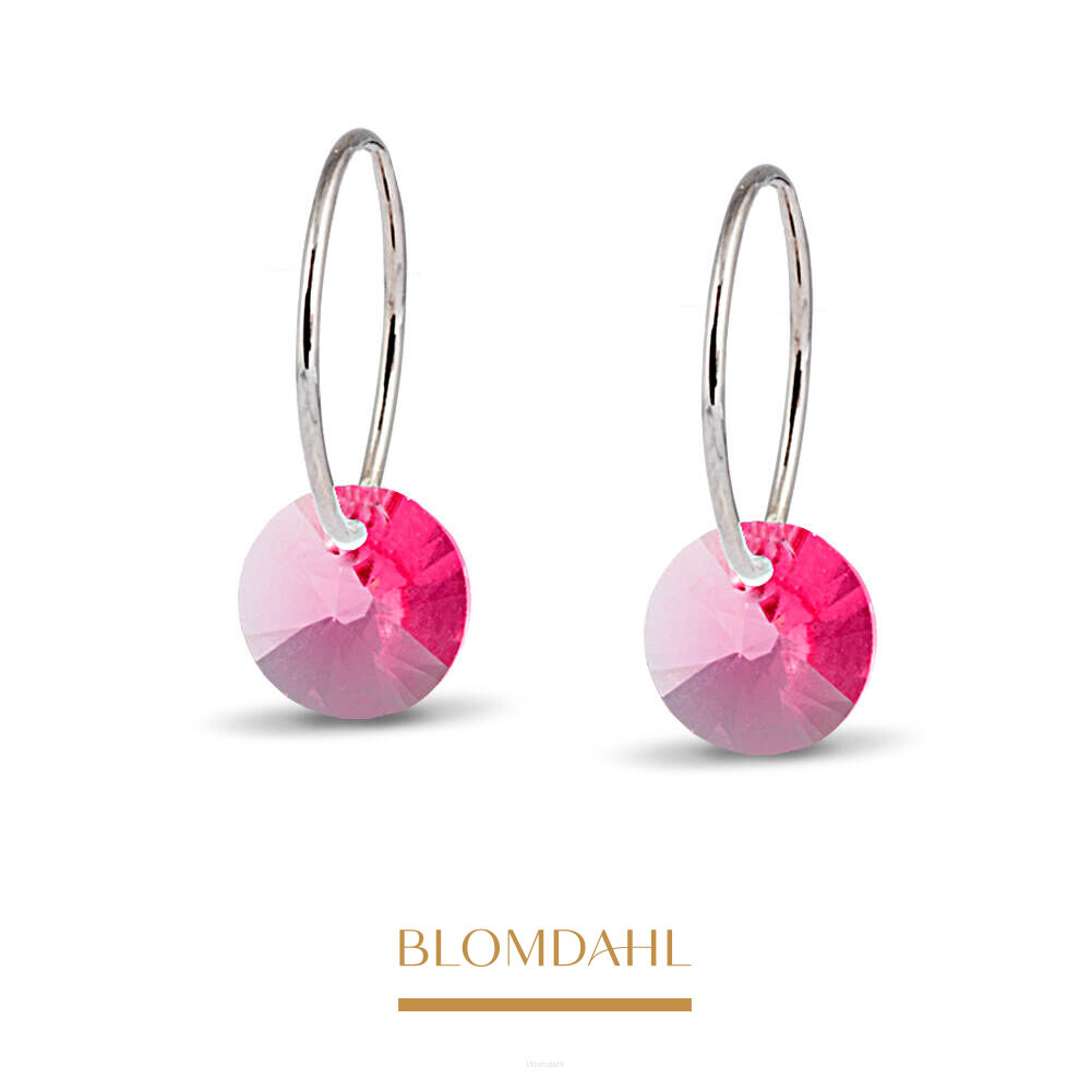 Hypoallergenic Round Rose 8 mm Earrings