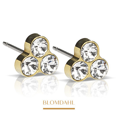 Hypoallergenic Clover Crystal 8 mm Earrings