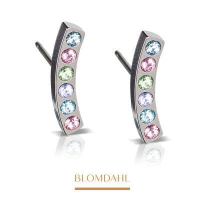 Hypoallergenic Earrings Brilliance Sweep Light Fantasy 14 mm