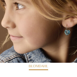 Kolczyki hipoalergiczne Heart Aquamarine 10 mm - 2