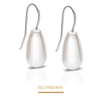 Hypoallergenic Earrings Pendant Pearl Drop 15 mm