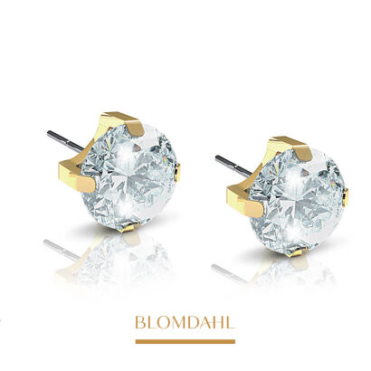 Hypoallergenic Tiffany Cz White 7 mm Earrings