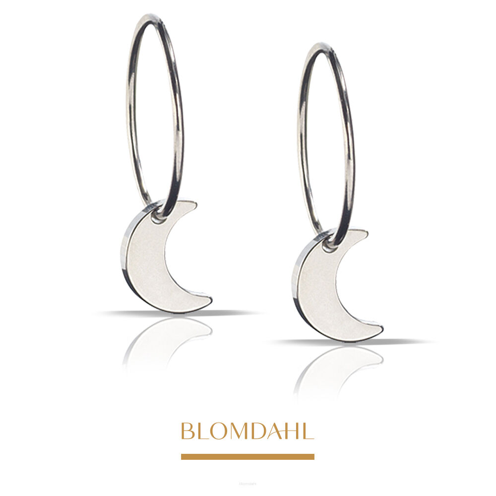 Hypoallergenic Earrings Pendant Moon 8 mm