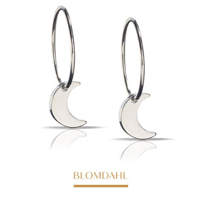 Hypoallergenic Earrings Pendant Moon 8 mm