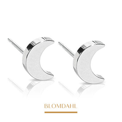 Hypoallergenic Moon 8 mm Earrings