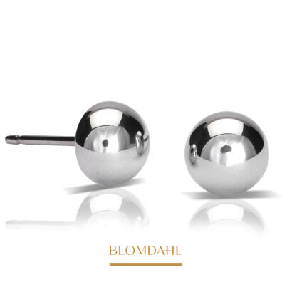 Hypoallergenic Half Ball Earrings 6 mm