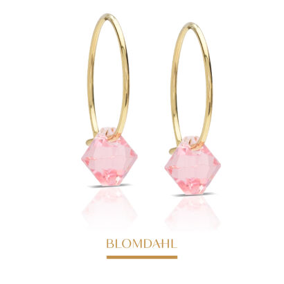 Hypoallergenic Bicone Light Rose 6 mm Earrings