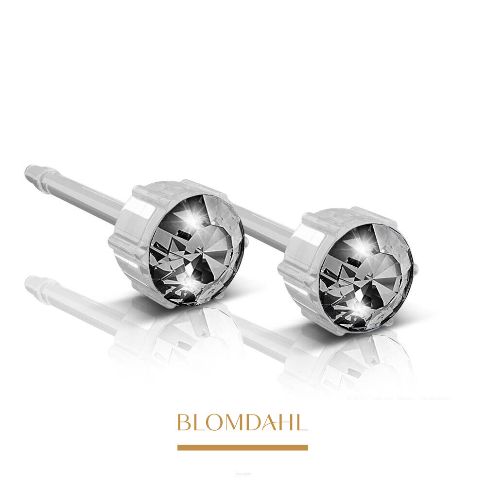 Кліпси гіпоалергенні Black Diamond 4 мм