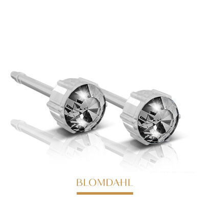Hypoallergenic Black Diamond 4 mm Earrings
