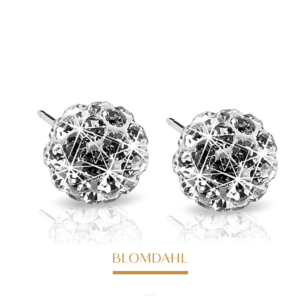 Kolczyki hipoalergiczne Black Diamond Ball 8 mm