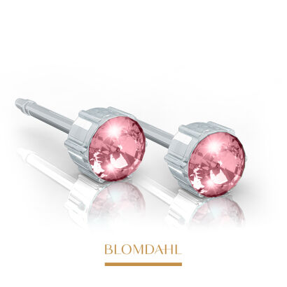 Hypoallergenic Rose Earrings 4 mm