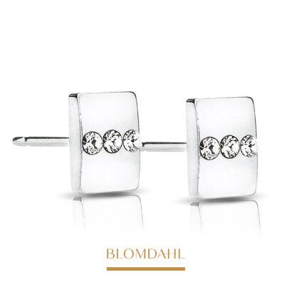 Hypoallergenic Triple Crystal 8 mm Earrings
