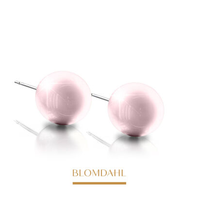 Hypoallergenic Pearl Pastel Light Rose 6 mm Earrings
