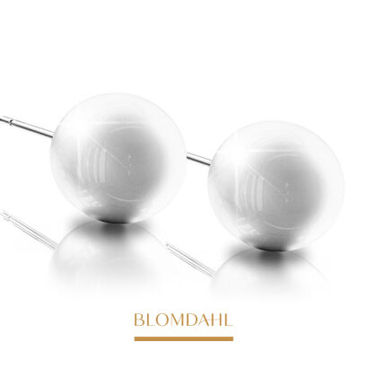 Hypoallergenic Pearl White Earrings 12 mm