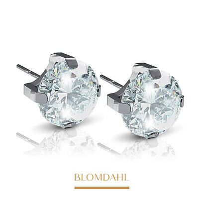 Hypoallergenic Tiffany Cz White 7 mm Earrings
