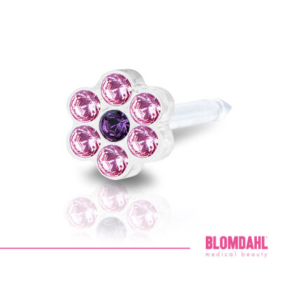 Daisy Light Rose/ Amethyst 5 mm
