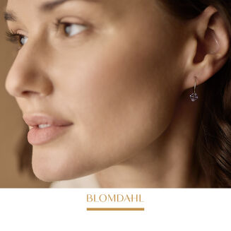 Kolczyki hipoalergiczne Bicone Violet 6 mm - 2