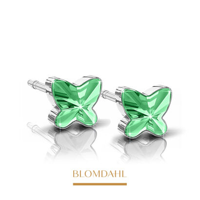 Hypoallergenic Butterfly Peridot 5 mm Earrings