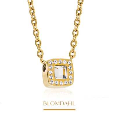 Brilliance Cushion Crystal Necklace 8 mm