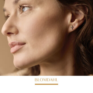 Kolczyki hipoalergiczne Brilliance Cross Crystal 8 mm - 2