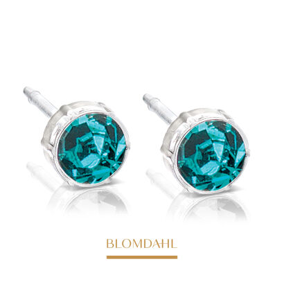 Hypoallergenic Blue Zircon 4mm Earrings