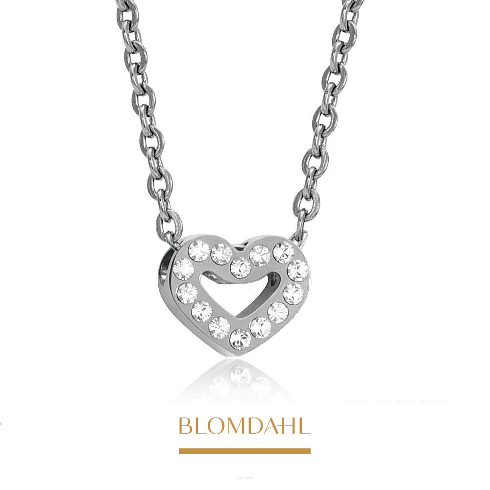 Brilliance Heart Hollow Crystal Necklace 8 mm