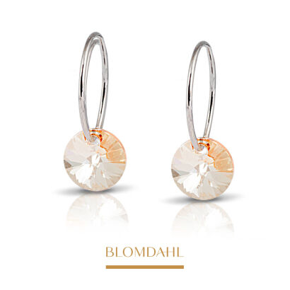 Hypoallergenic Earrings Round Golden Shadow 8 mm
