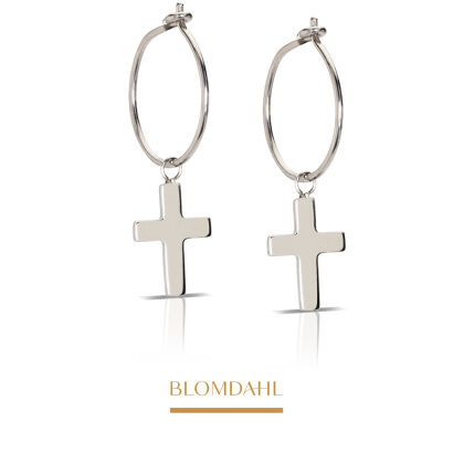 Hypoallergenic Earrings Pendant Cross 11 mm