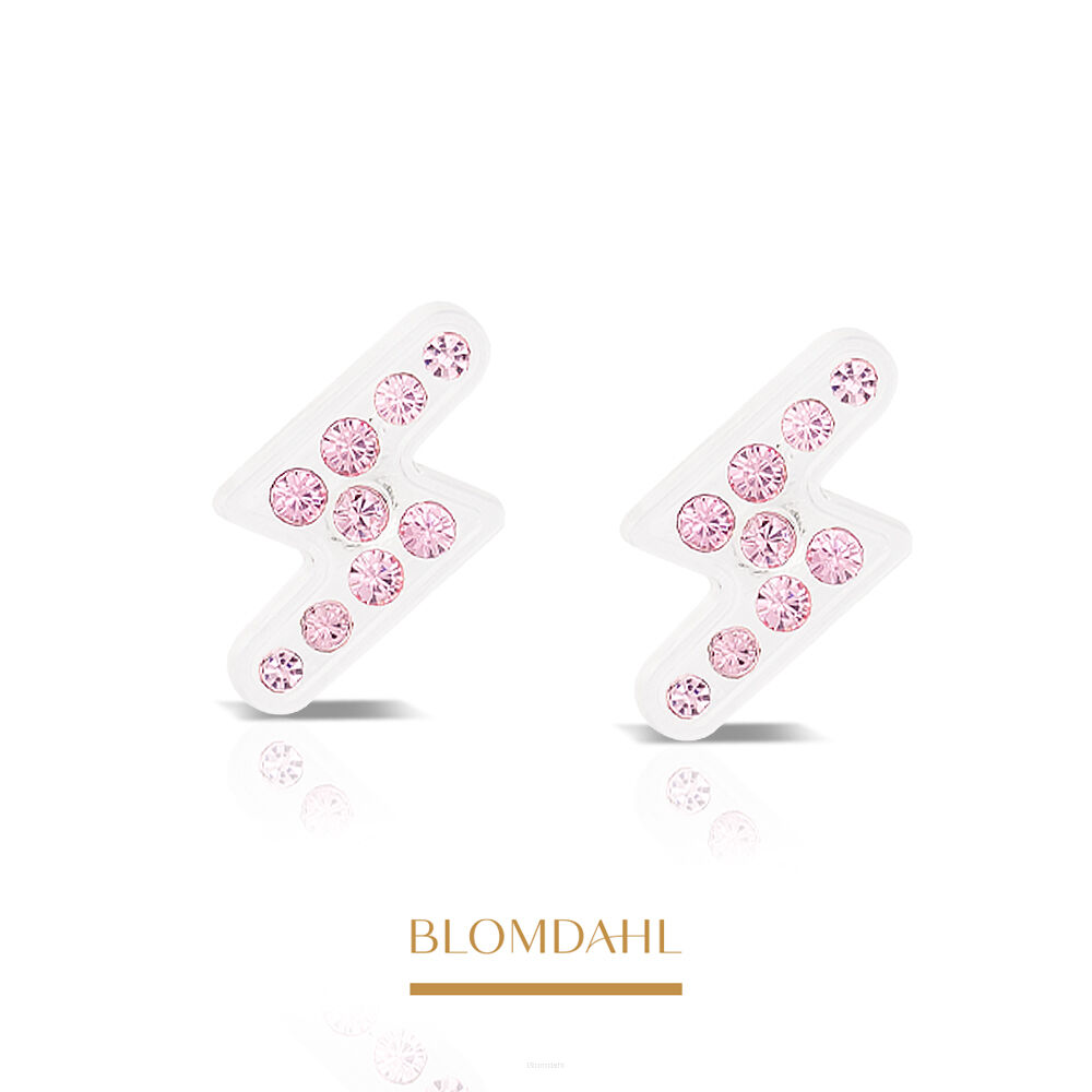 Kolczyki hipoalergiczne Brilliance Flash Light Rose 8 mm