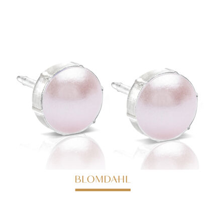 Hypoallergenic Pearl Light Rose 6 mm Earrings