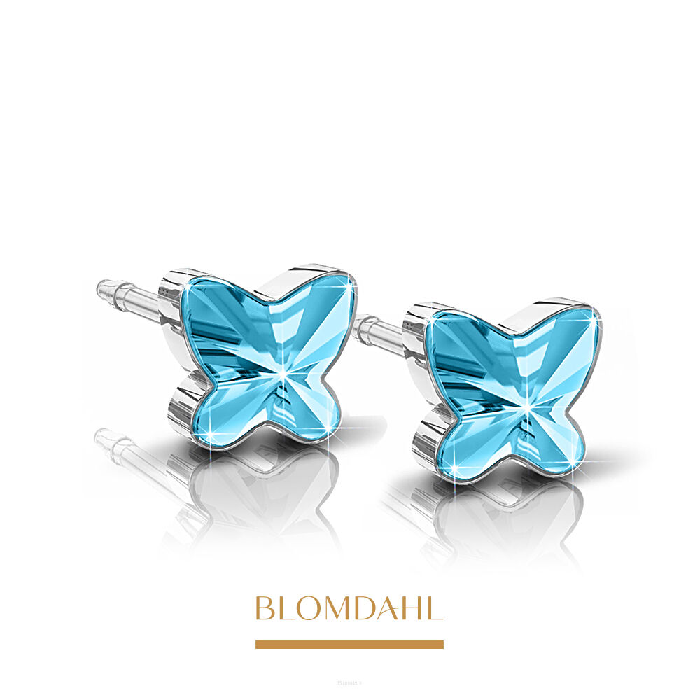 Кулони гіпоалергенні Butterfly Aquamarine 5 мм