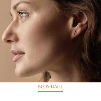 Kolczyki hipoalergiczne Plain Cross 8 mm - 2