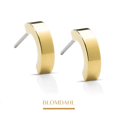 Hypoallergenic Earrings Pendant Plain Curved 10 mm