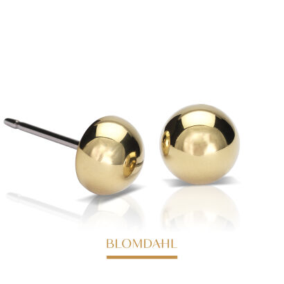 Hypoallergenic Half Ball Earrings 6 mm
