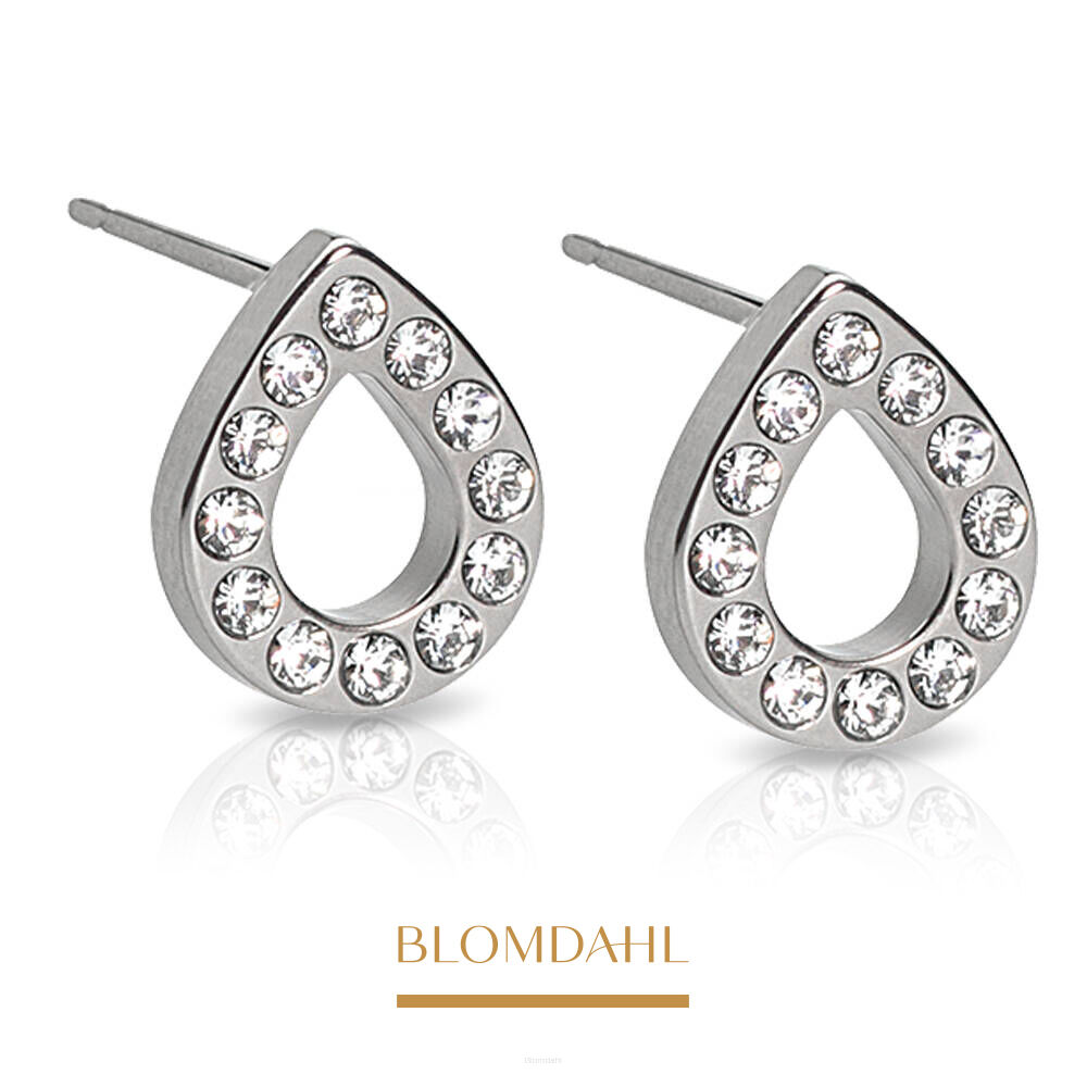 Hypoallergenic Brilliance Drop Hollow Crystal Earrings 10 mm
