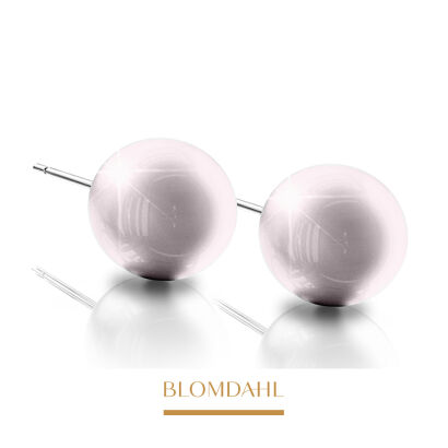 Hypoallergenic Pearl Light Rose 10 mm Earrings