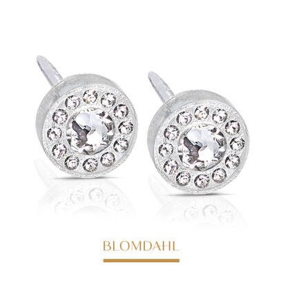 Hypoallergenic Brilliance Halo Crystal 6 mm Earrings