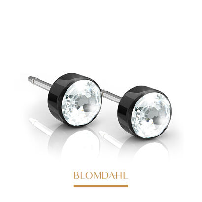 Hypoallergenic Bezel Crystal 5 mm Earrings