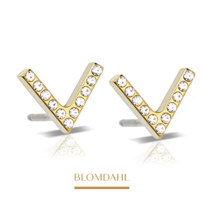 Hypoallergenic Brilliance V Crystal 8 mm Earrings