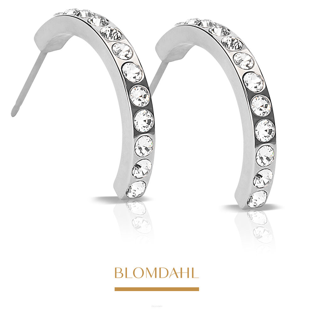 Kolczyki hipoalergiczne Pendant Brilliance Curved Crystal 20 mm