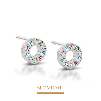 Hypoallergenic Earrings Brilliance Puck Hollow Light Fantasy 8 mm