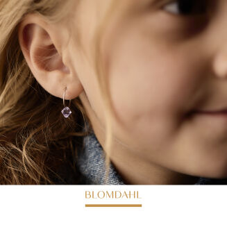 Kolczyki hipoalergiczne Bicone Violet 6 mm - 2