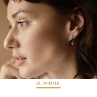 Kolczyki hipoalergiczne Bicone Violet 6 mm - 3