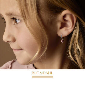 Kolczyki hipoalergiczne Bicone Light Rose 6 mm - 2