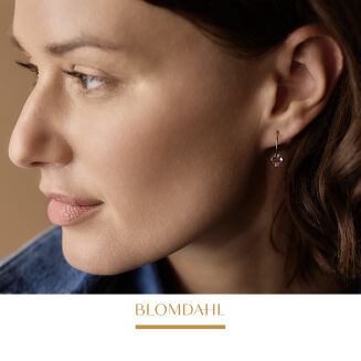 Kolczyki hipoalergiczne Bicone Light Rose 6 mm - 3